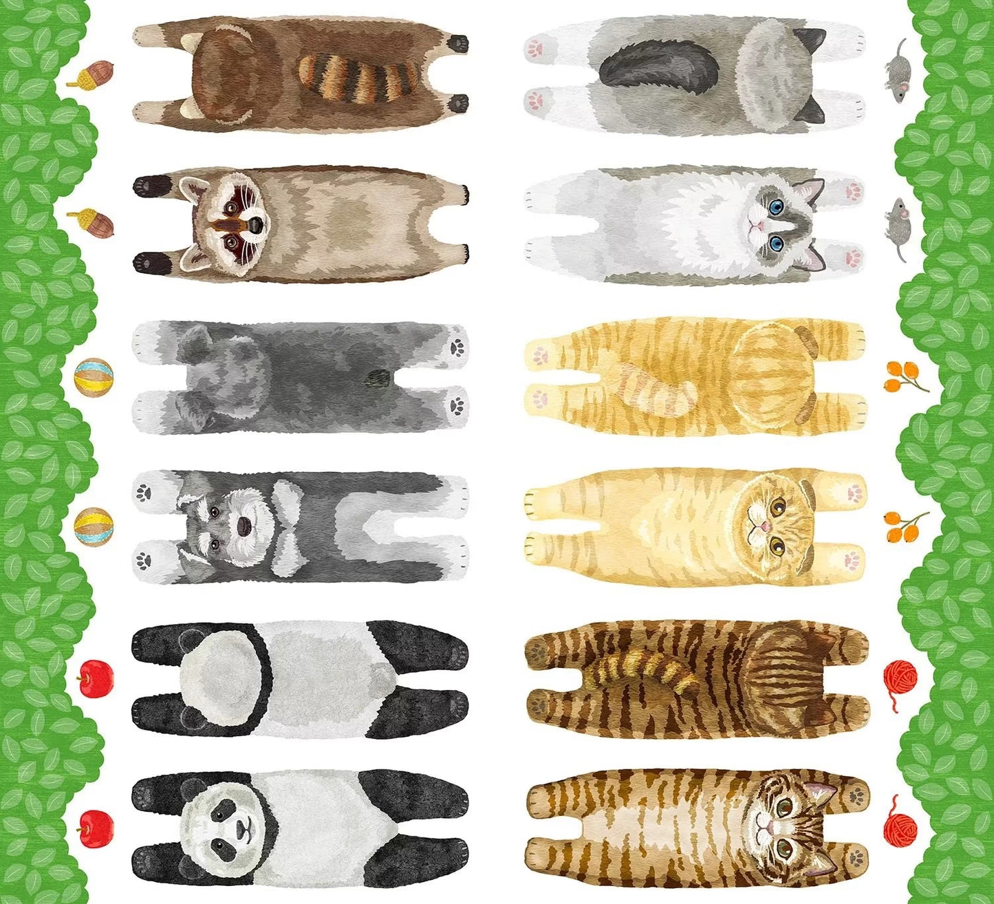 kokka home deco 趴趴動物 | cotton printed sheeting panel 純棉
