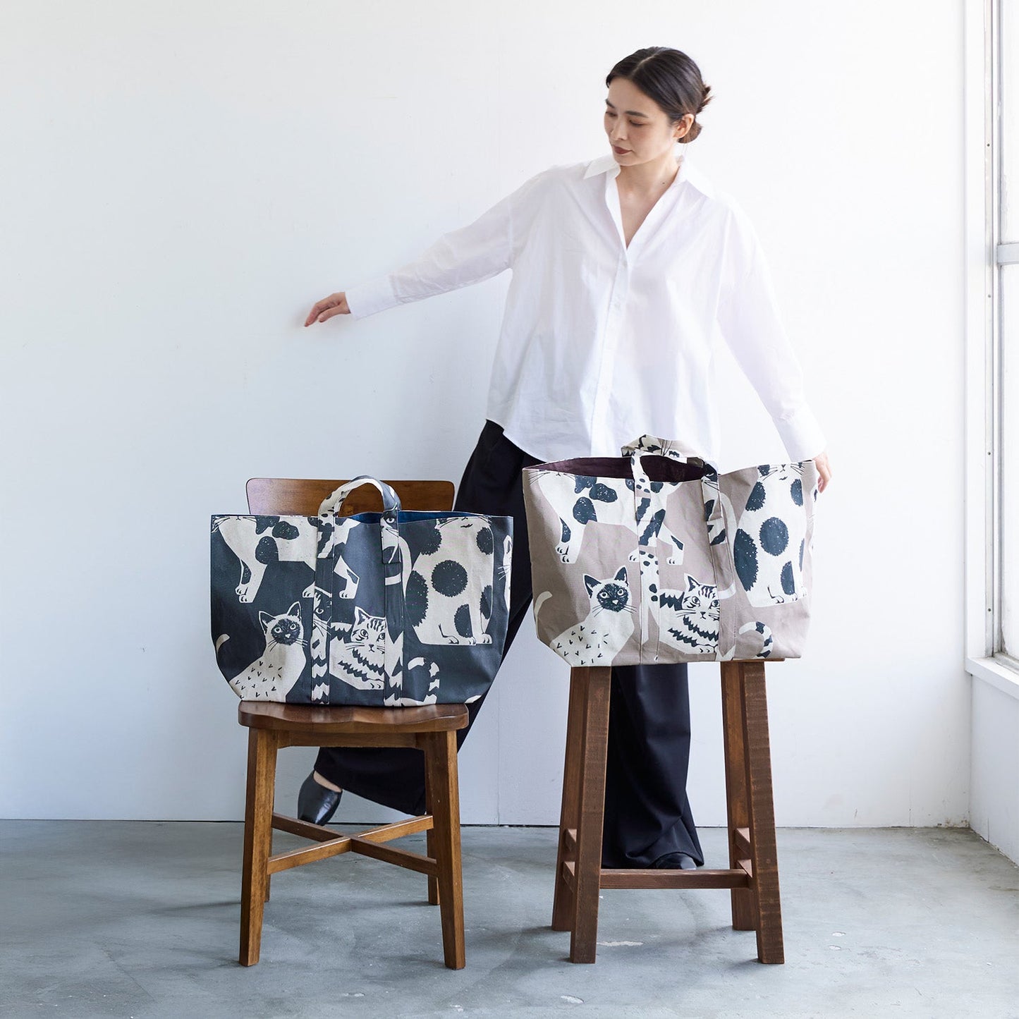 echino | NekoNoe Cat Cat 大貓 | cotton linen 棉麻