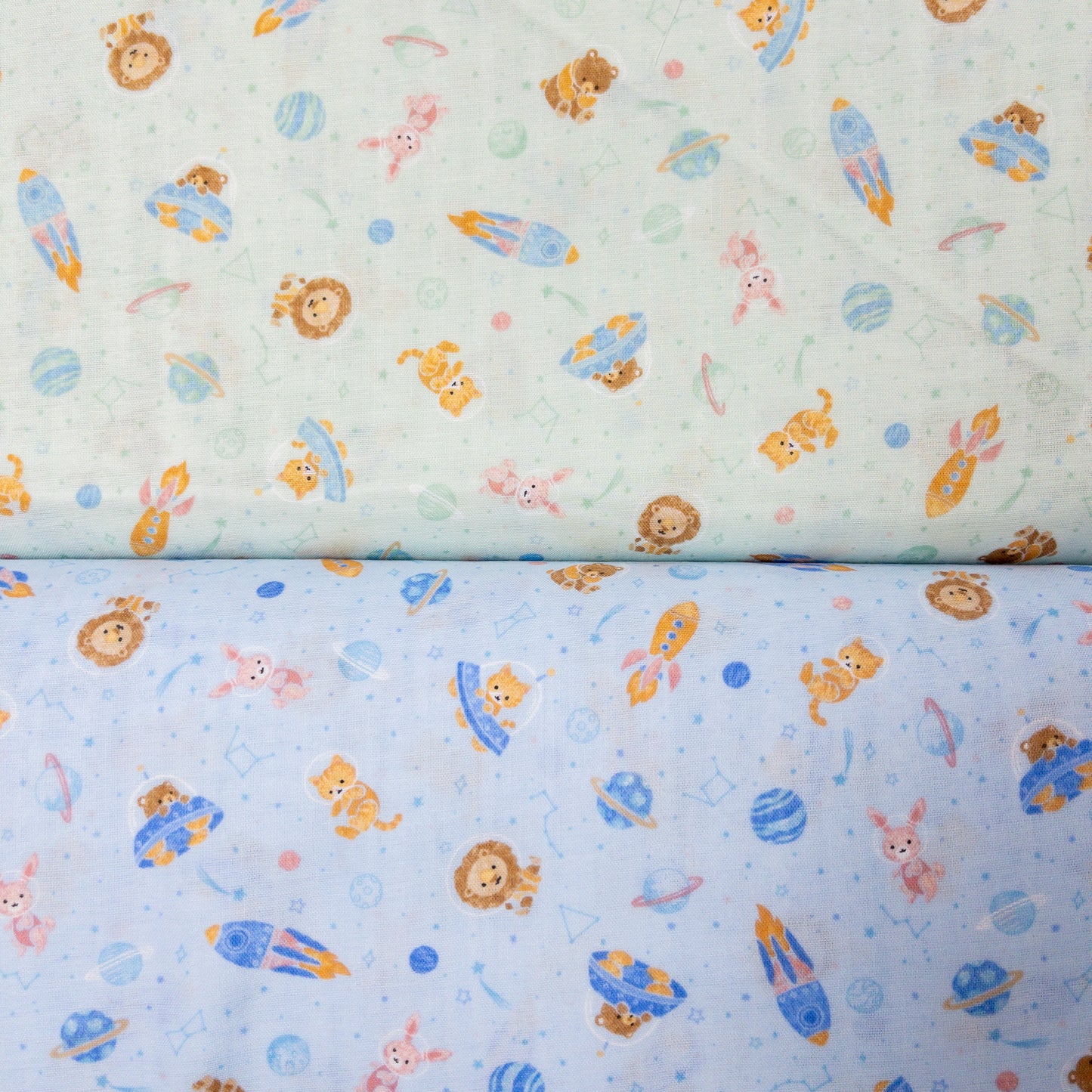 Japan | animals in space 星球動物 | cotton double gauze 二重紗