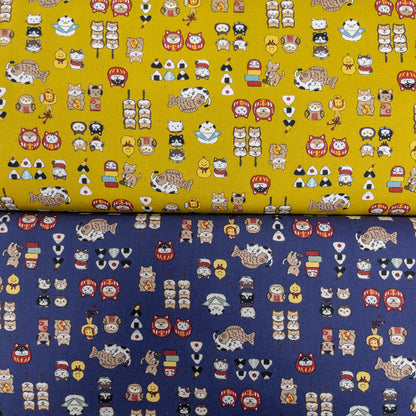 Japan | Japanese little animals 和風動物圖案| cotton printed oxford 純棉