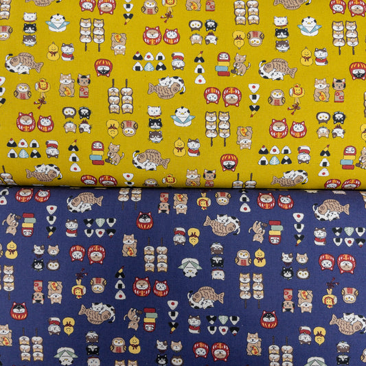 Japan | Japanese little animals 和風動物圖案| cotton printed oxford 純棉