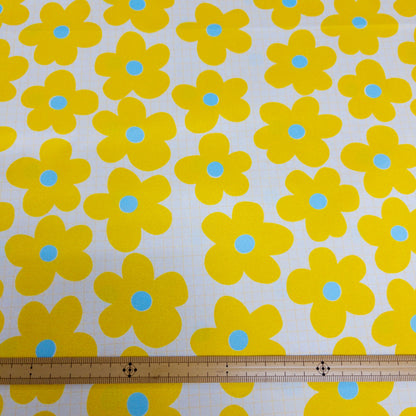 Korea | 黃色花花 | waterproof fabric 防水布