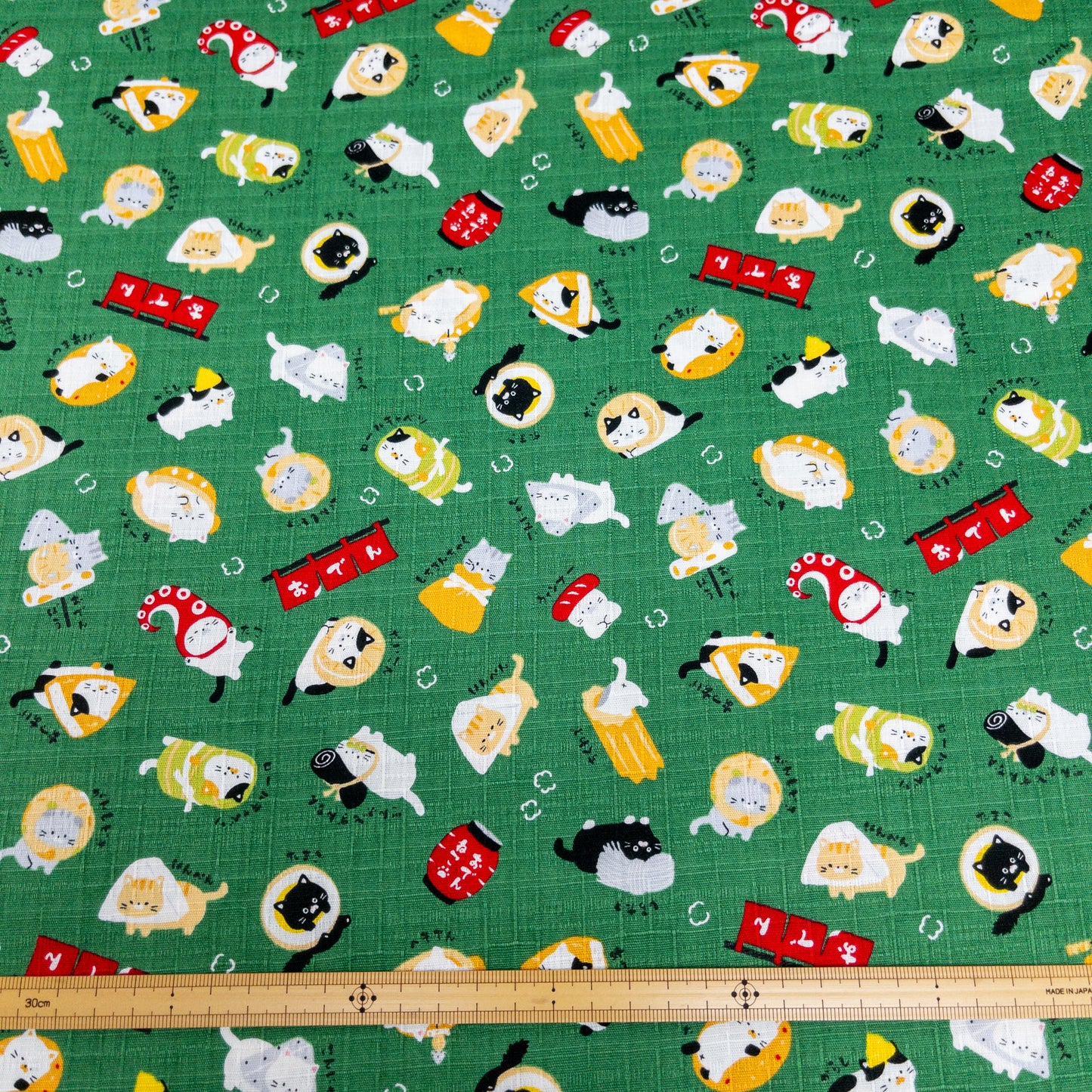 Japan | oden and cat 關東煮貓貓 | cotton printed dobby 竹節棉