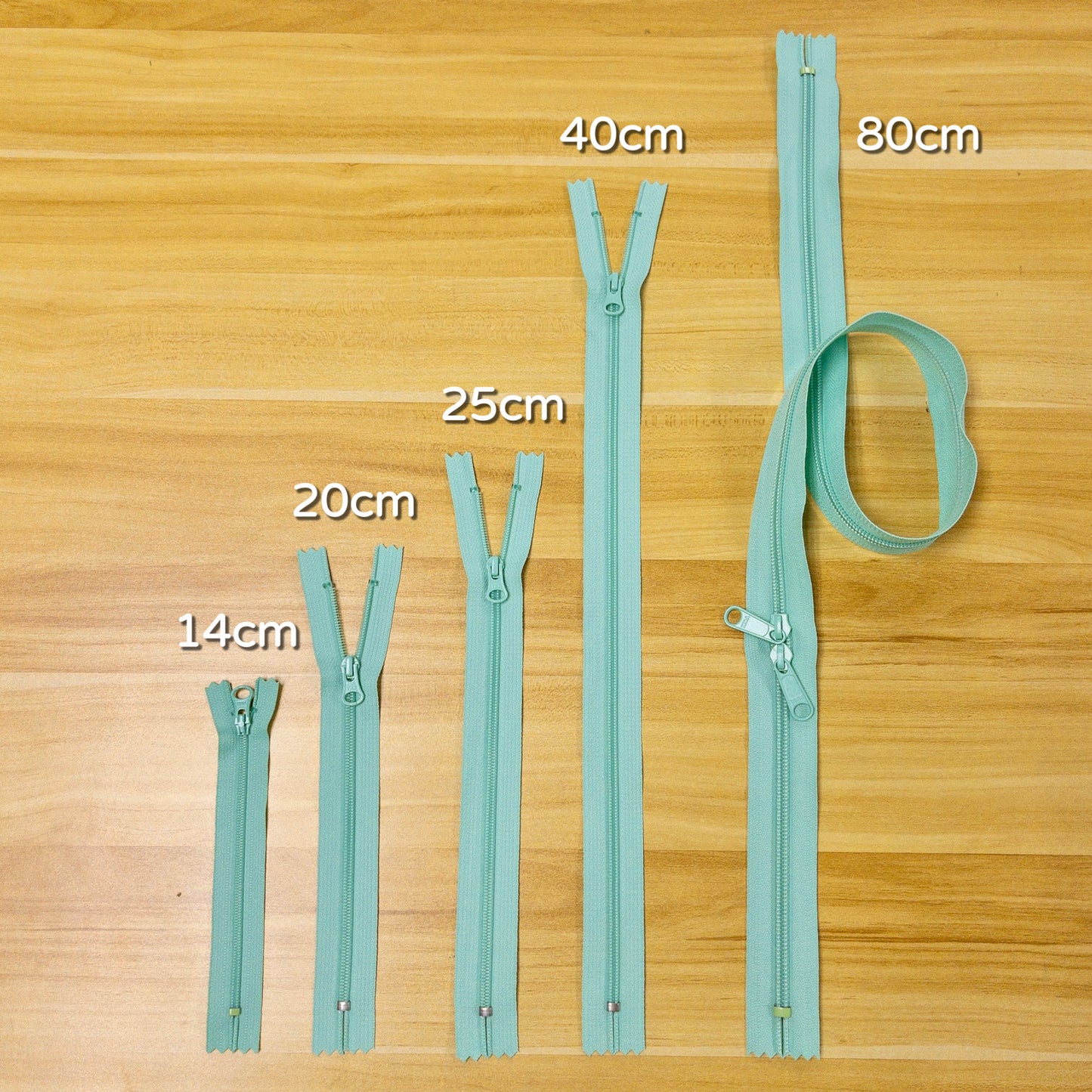 YKK Coil Nylon close end zipper 40cm 10 colors YKK尼龍密尾拉鍊 40cm 10色