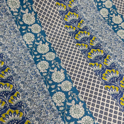 Japan | flowers 直條花紋拼圖 | cotton printed cloth 純棉