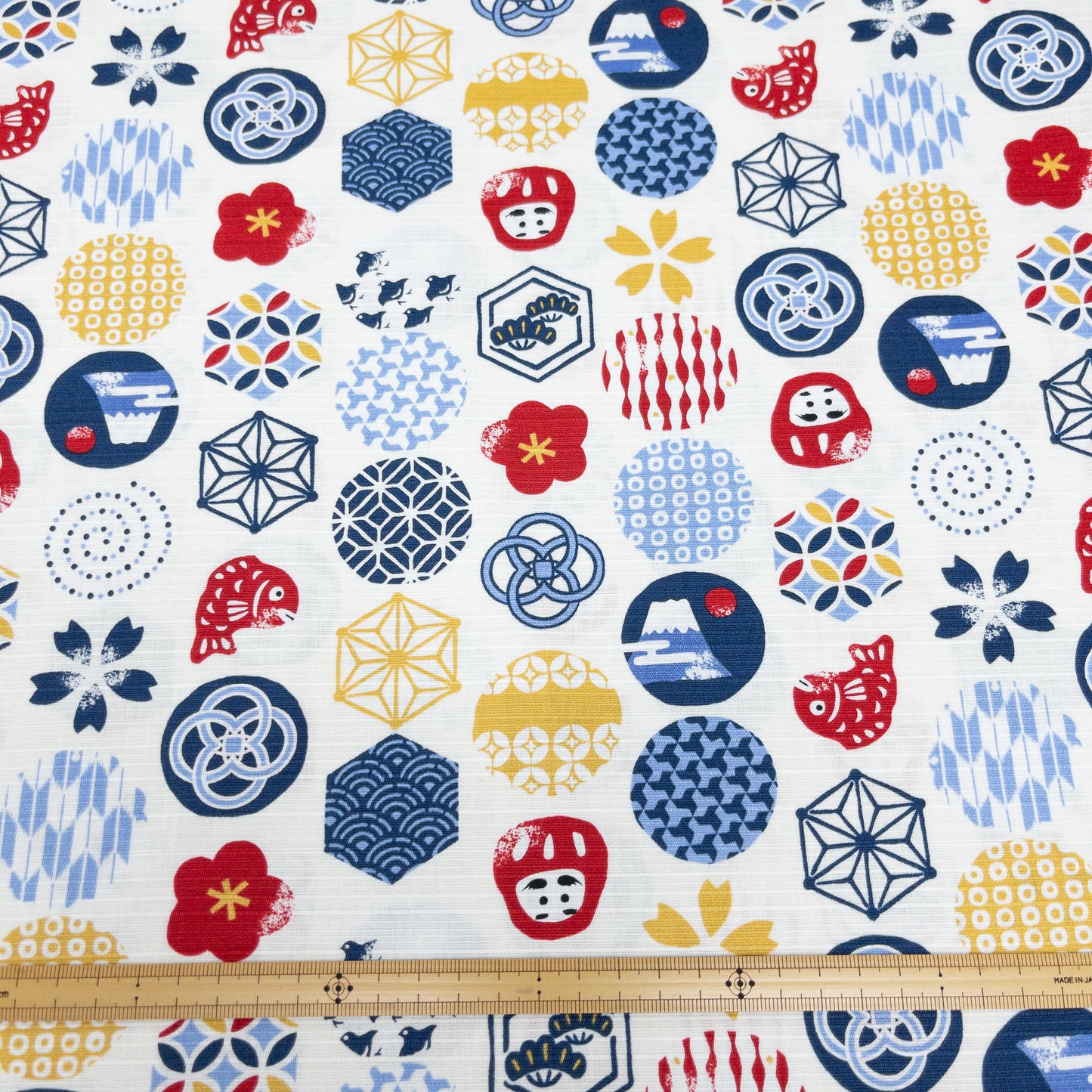 Japan | dots circle japanese pattern 圓形和風圖案 | cotton printed dobby 竹節純棉