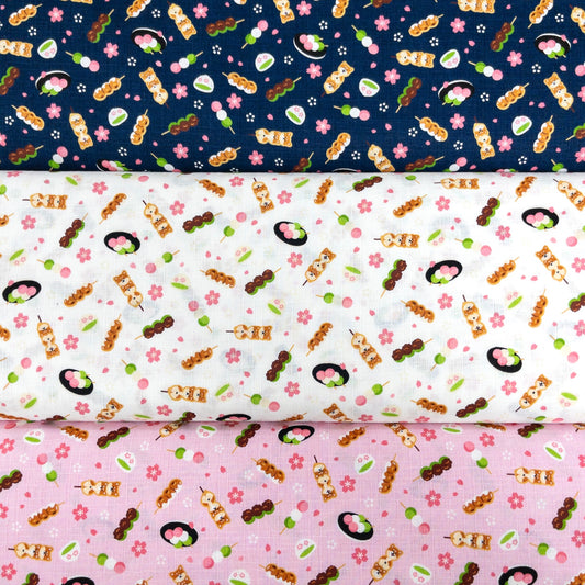 Japan | Japanese sweets shiba 和菓子柴犬 | cotton printed dobby 純棉竹節
