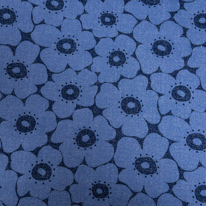 Japan | Crayon-style flowers 蠟筆風格北歐花 | cotton printed oxford 純棉