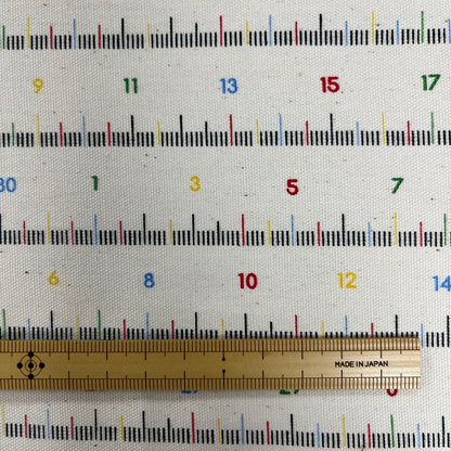 Japan | colored scale pattern 彩色刻度間尺圖案 | cotton printed oxford 純棉