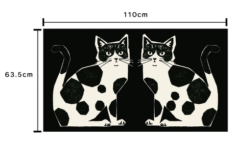 echino | TWO CAT 大貓 NekoNoe K from 30 SEWINGPINS | panel cotton linen 棉麻定位布
