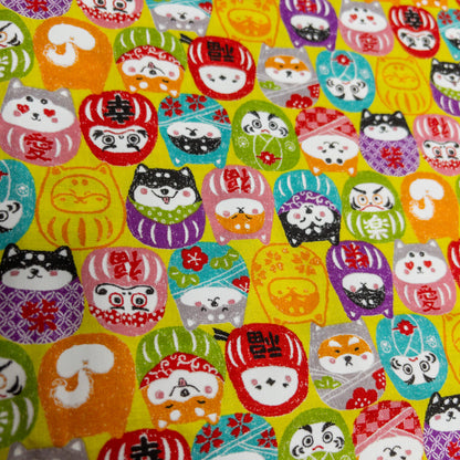 Japan | shiba daruma 柴犬達摩 | cotton printed sheeting