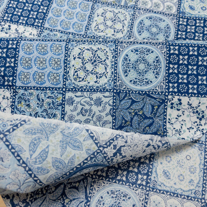 Japan | argyle pattern 菱形花磚 | cotton printed shirting 純棉