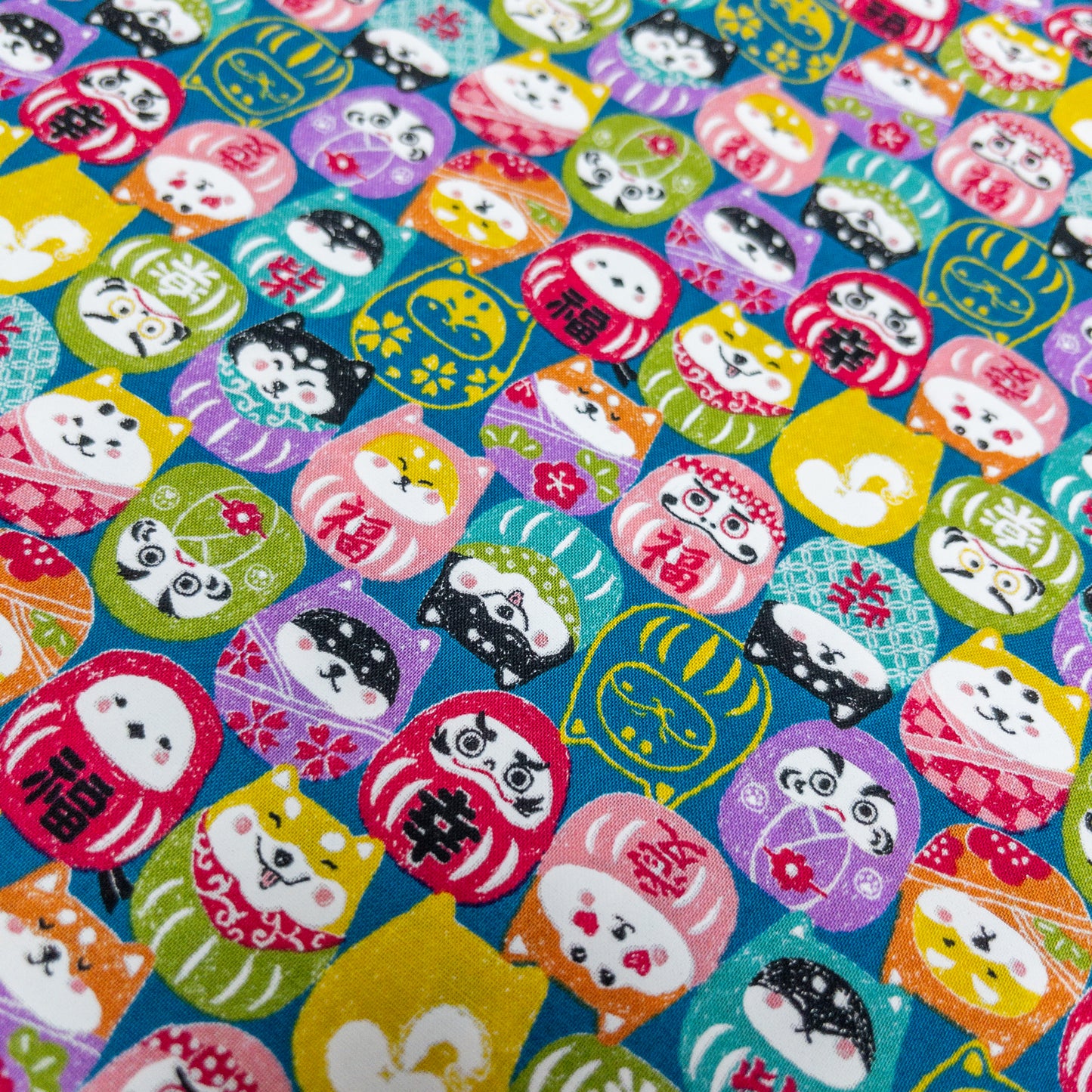 Japan | shiba daruma 柴犬達摩 | cotton printed sheeting