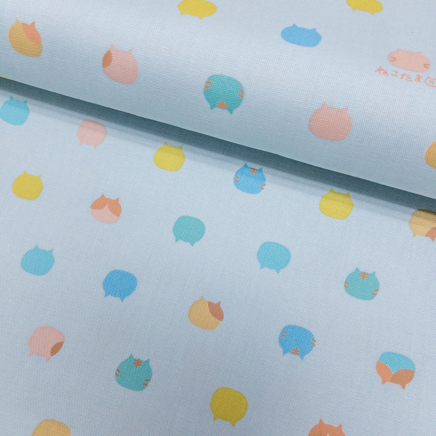Japan | 「ねこたま」cat heads 彩色小貓頭 | cotton printed oxford 純棉