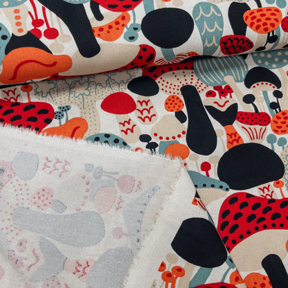 Kobayashi | abstract mushroom 彩色蘑菇 | cotton linen 棉麻
