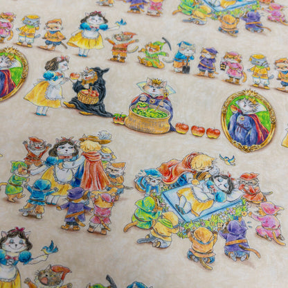 Japan | 『Hoyoka』Snow White Cats 白雪貓貓 | cotton printed sheeting 純棉