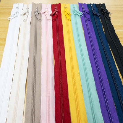 YKK Coil Nylon close end double slide zipper 80cm 10 colors YKK尼龍密尾雙頭拉鍊 80cm 10色