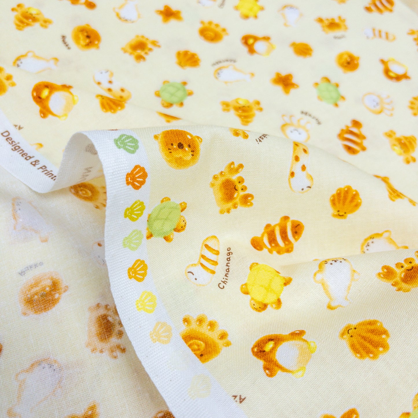 Japan | animals bread 麵包動物 | cotton printed sheeting 純棉