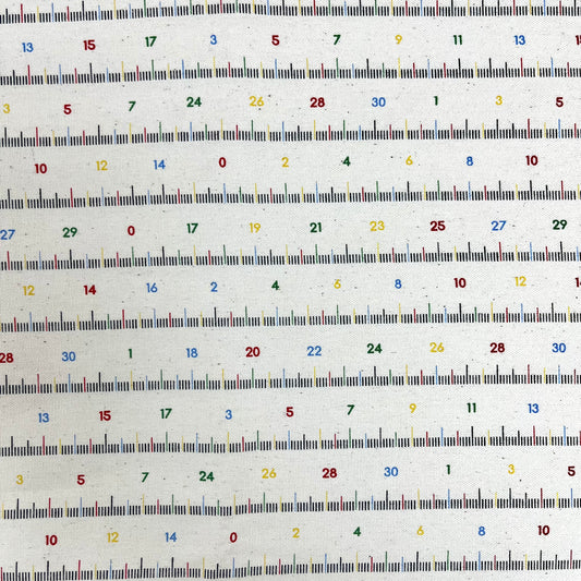 Japan | colored scale pattern 彩色刻度間尺圖案 | cotton printed oxford 純棉