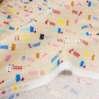 Japan | wind chimes 動物風鈴 | cotton printed dobby 竹節棉