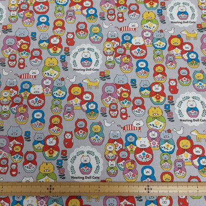 Kobayashi | Nesting Doll cats 俄羅斯貓貓 | cotton canvas 純棉