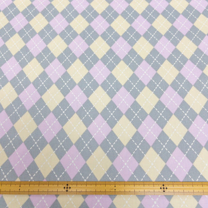 Japan | argyle pattern 菱形拼格 | cotton printed oxford 純棉