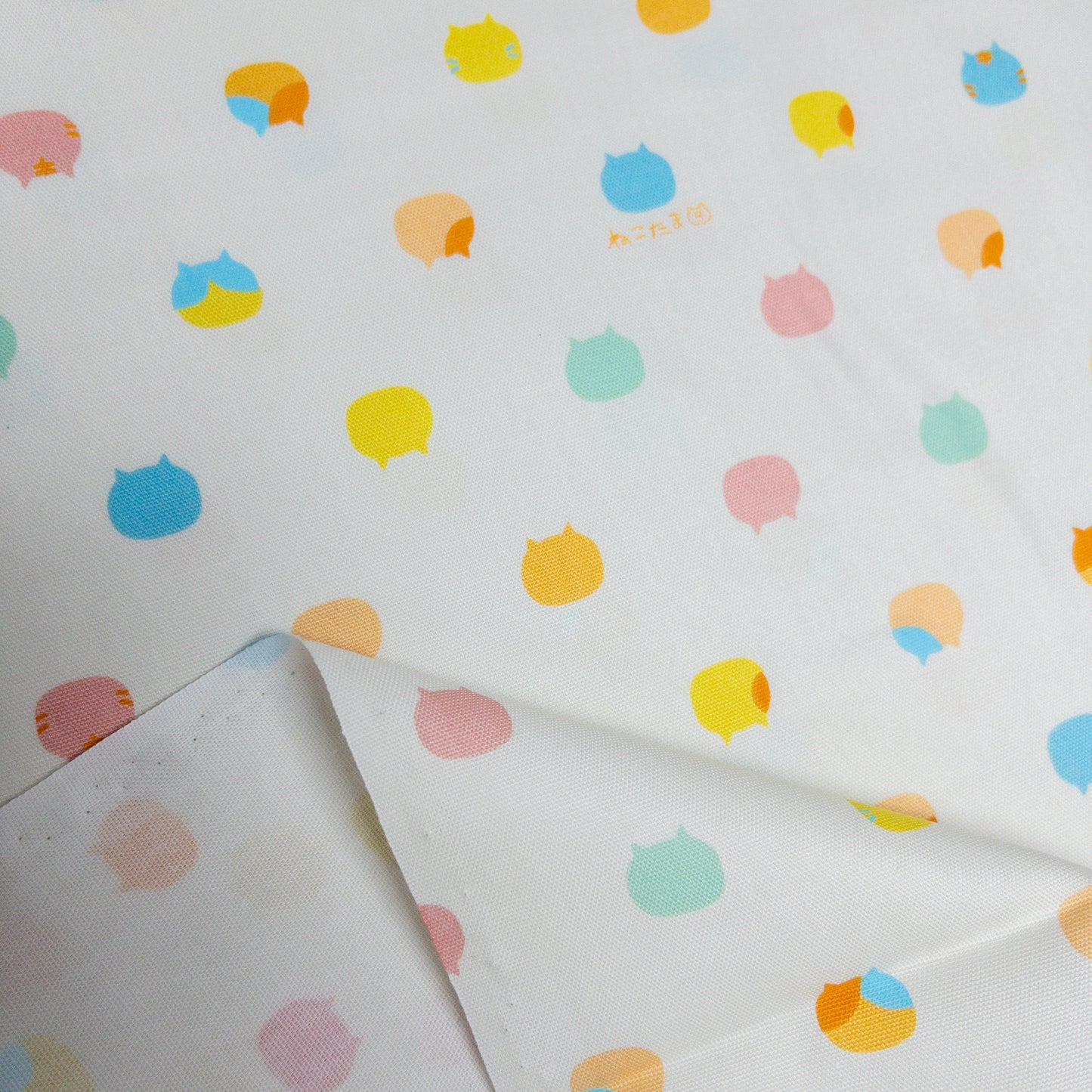 Japan | 「ねこたま」cat heads 彩色小貓頭 | cotton printed oxford 純棉