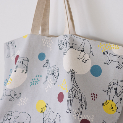 ＋HAyU fabric | African animals 非洲動物 | cotton linen printed canvas 棉麻