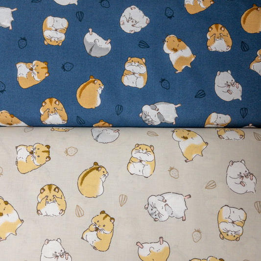 Japan | hamsters 倉鼠日常 | cotton printed sheeting 純棉