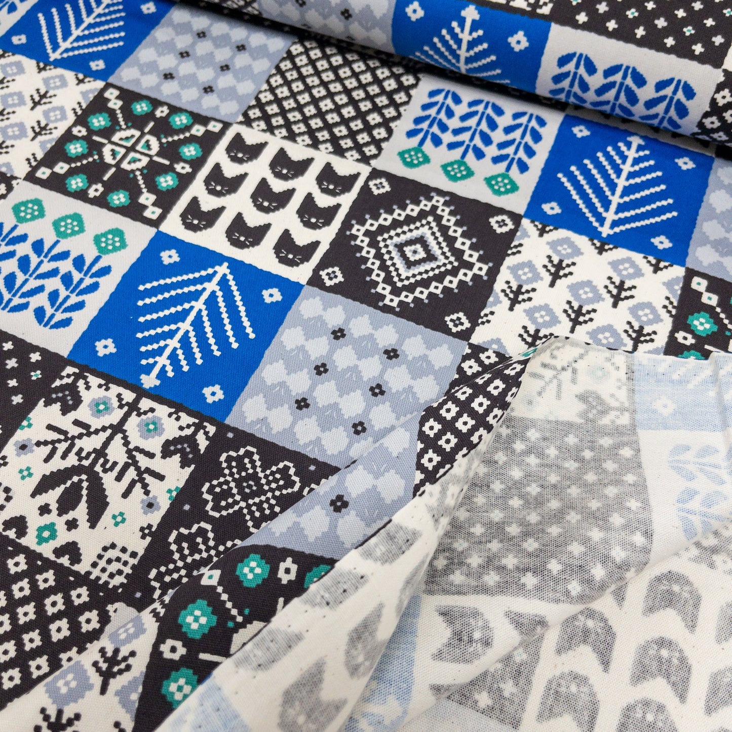 Japan |Plaid faux embroidery 格仔仿刺繡 | cotton printed oxford 純棉