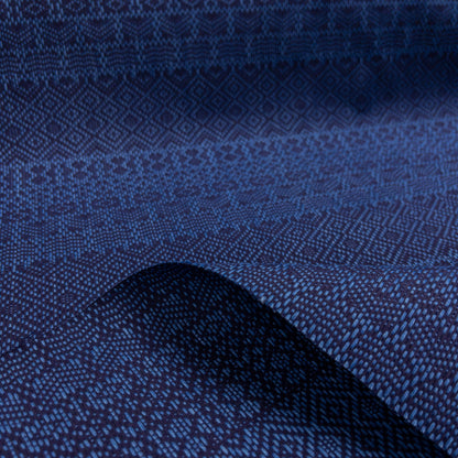 Japan |  Indigo Asagi Sashiko rhombus  | Sashiko-ori 刺子織