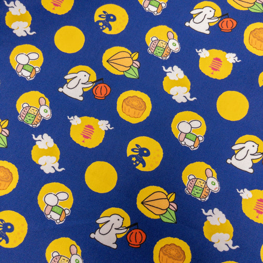 【K‧T FABRIC】中秋月兔 mid-autumn moon rabbit cotton printed oxford 純棉
