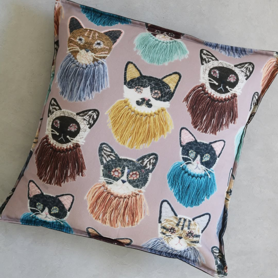Kari Ishikawa | we are cats | cotton printed sheeting 純棉