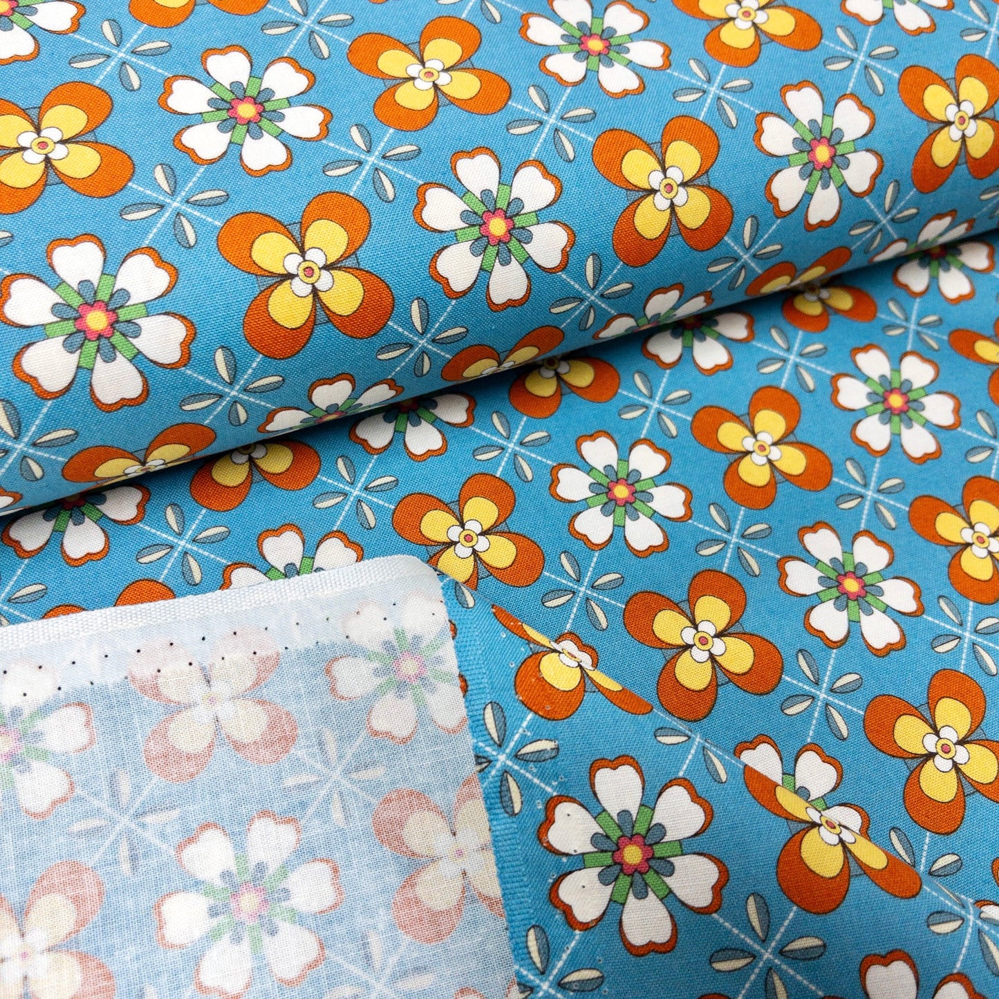 Japan | vintage retro flower pattern 復古花圖案 | cotton printed sheeting 純棉