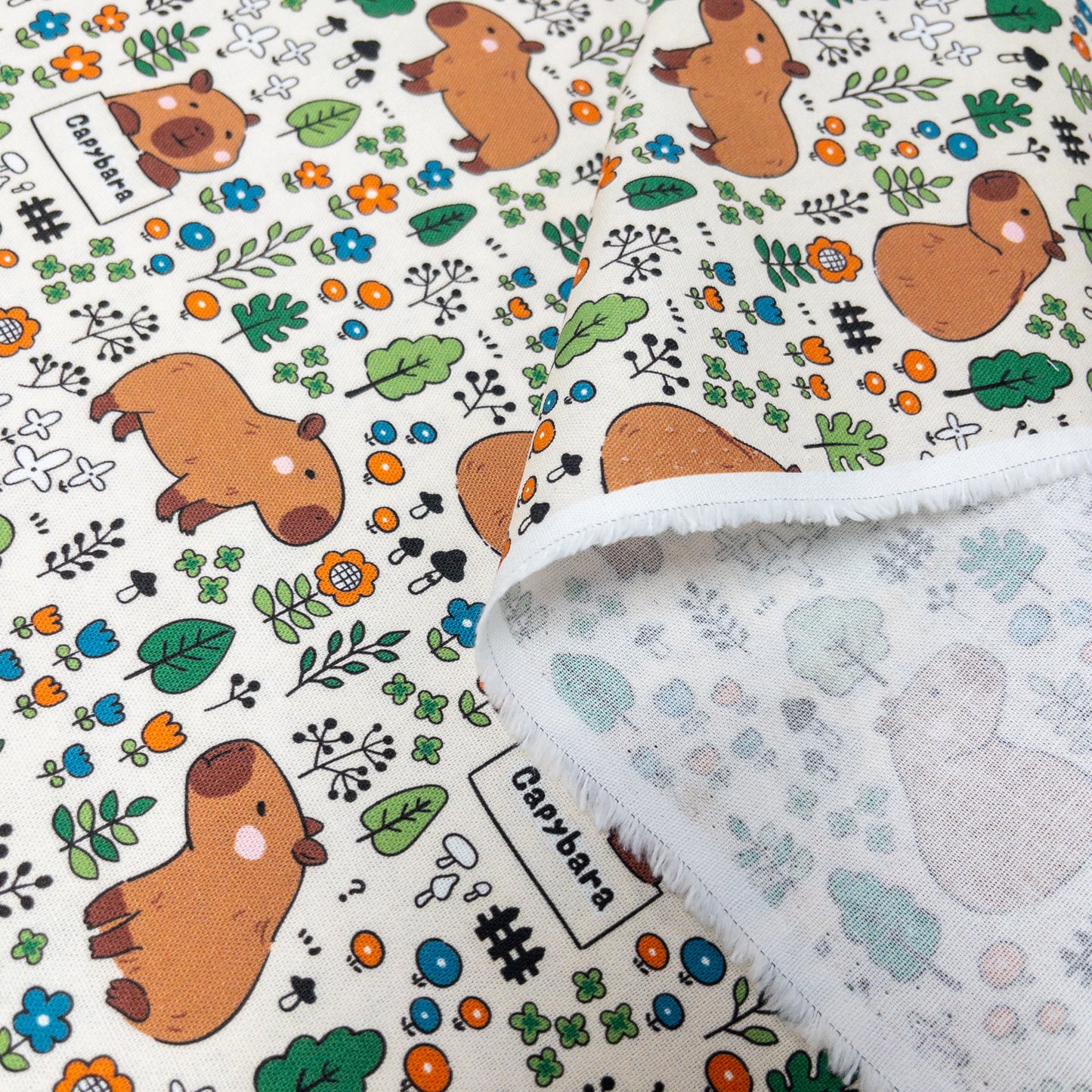 Taiwan | 水豚森林 capybara | cotton printed oxford 純棉