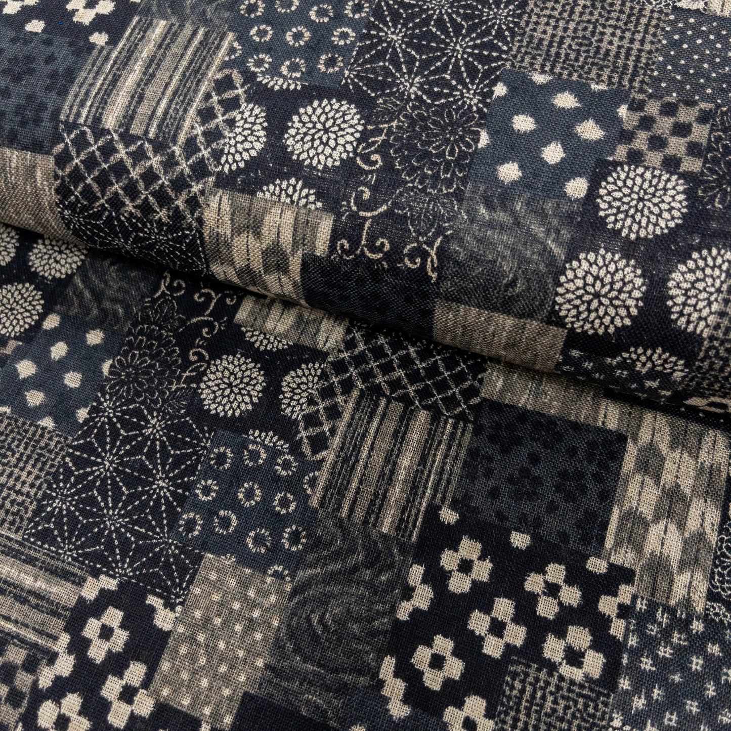 Japan | patchwork pattern 拼布圖案 | cotton printed poplin 竹節純棉