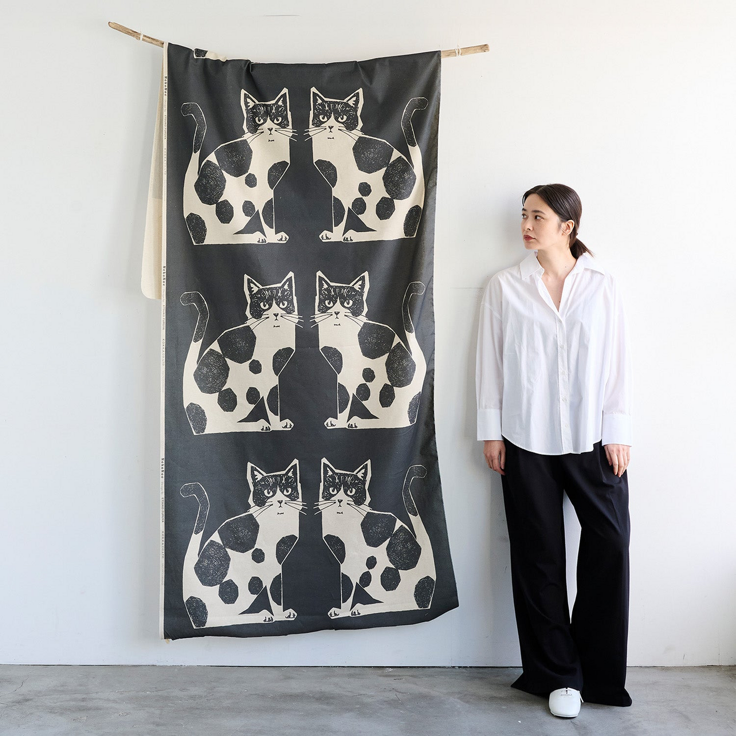 echino | TWO CAT 大貓 NekoNoe K from 30 SEWINGPINS | panel cotton linen 棉麻定位布