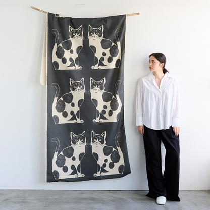 echino | TWO CAT 大貓 NekoNoe K from 30 SEWINGPINS | panel cotton linen 棉麻定位布
