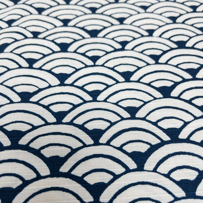 Japan | seigaiha 青海波竹節綿 | cotton printed sheeting 純棉