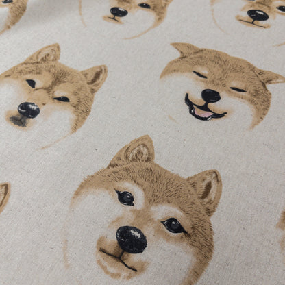Kobayashi | Shiba emoji face 柴犬表情包 | cotton linen 棉麻