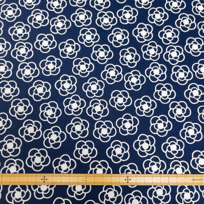 Japan | little white camellia 白色小山茶花 | cotton printed oxford 純棉