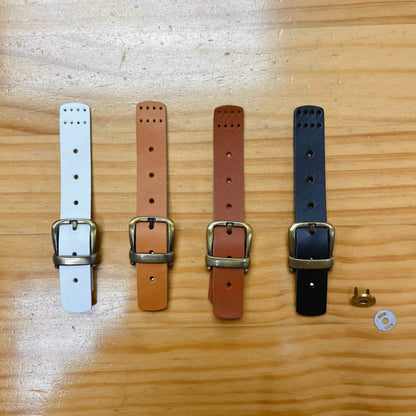 Handmade Top Grain Leather Magnetic buckle button 手工真皮帶磁石扣 - 4 colors