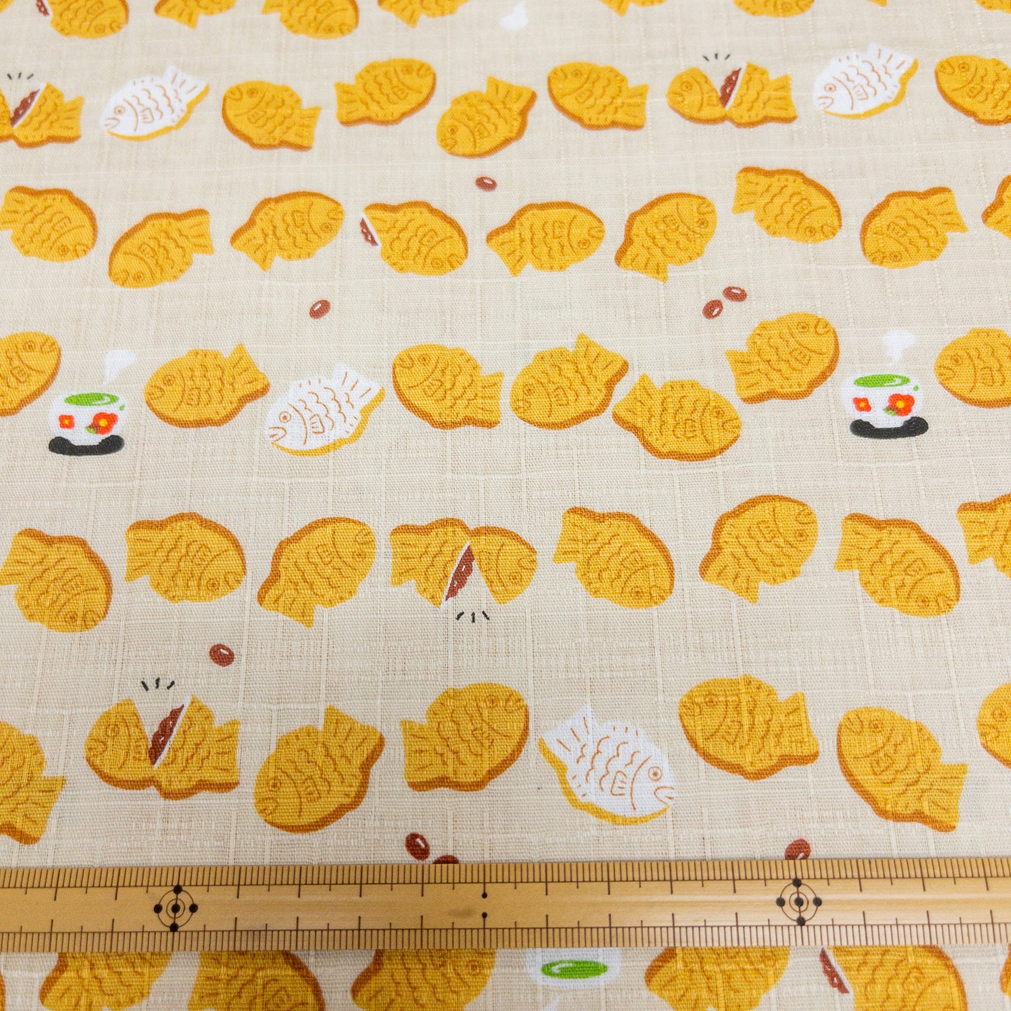 Japan | taiyaki 紅豆鯛魚燒 | cotton printed dobby 竹節棉