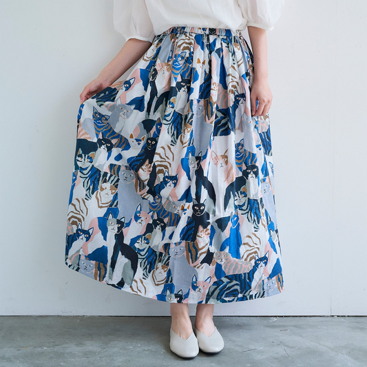 NekoNoe K from 30 SEWINGPINS | Ayano Tamuro 貓咪盛宴 | cotton printed sheeting 純棉