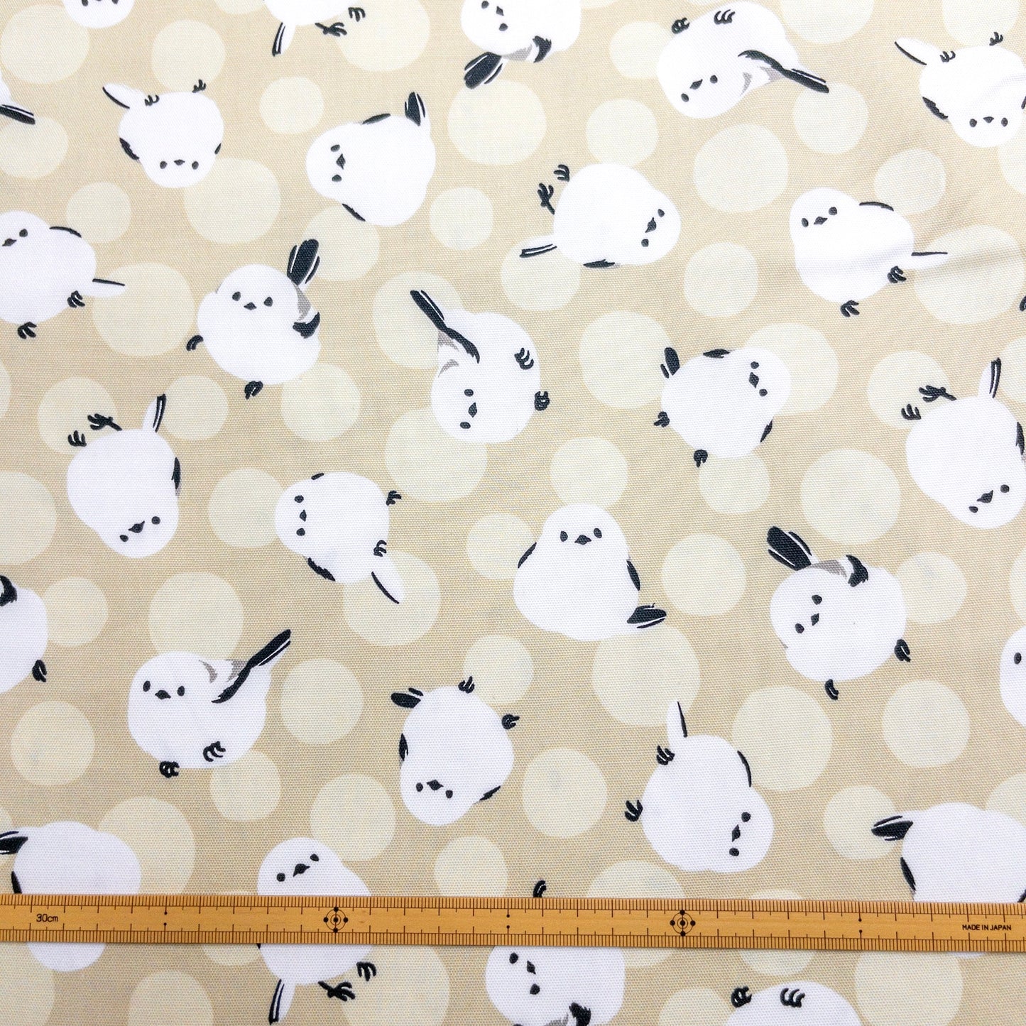 Japan | long-tailed tit dots 北海道小鳥「雪之妖精」波點 | cotton printed oxford 純棉