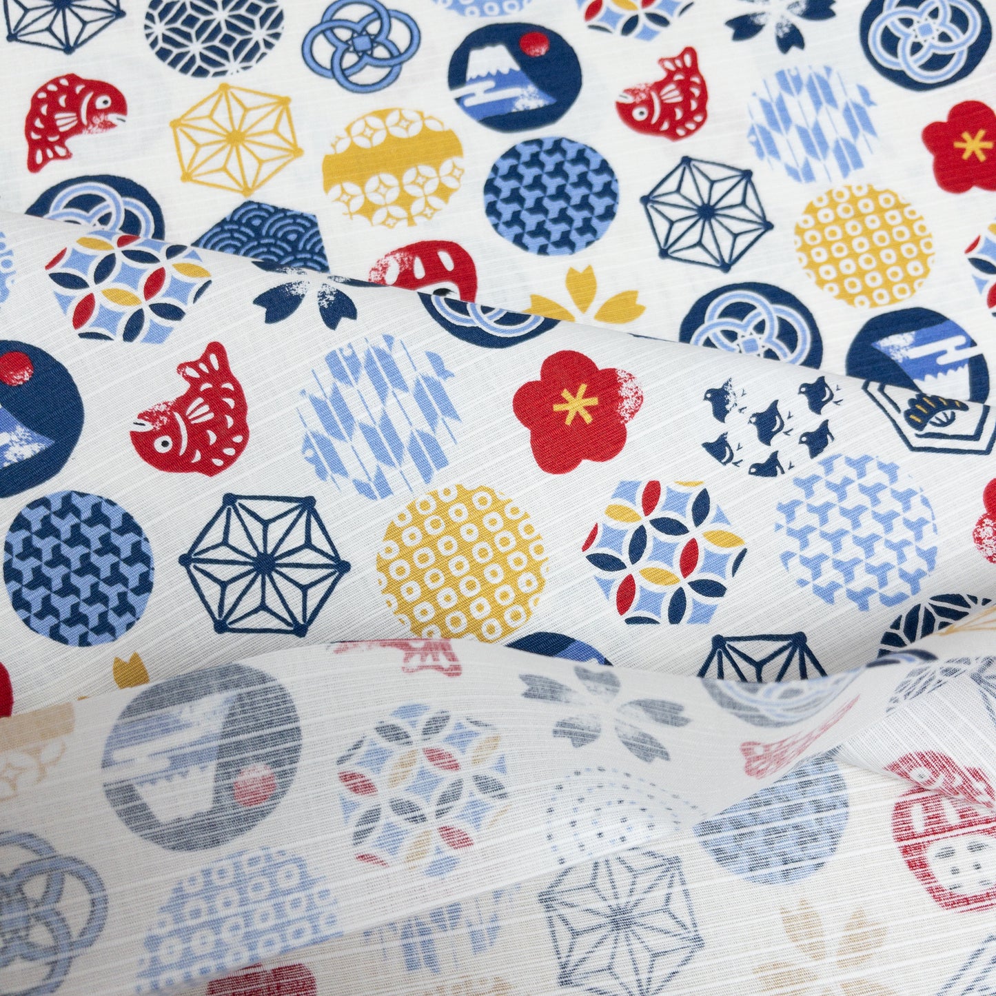 Japan | dots circle japanese pattern 圓形和風圖案 | cotton printed dobby 竹節純棉