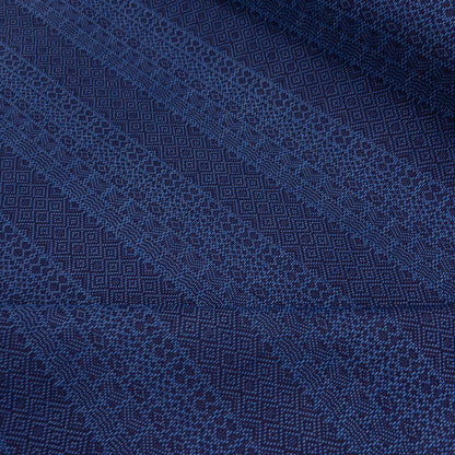 Japan |  Indigo Asagi Sashiko rhombus  | Sashiko-ori 刺子織