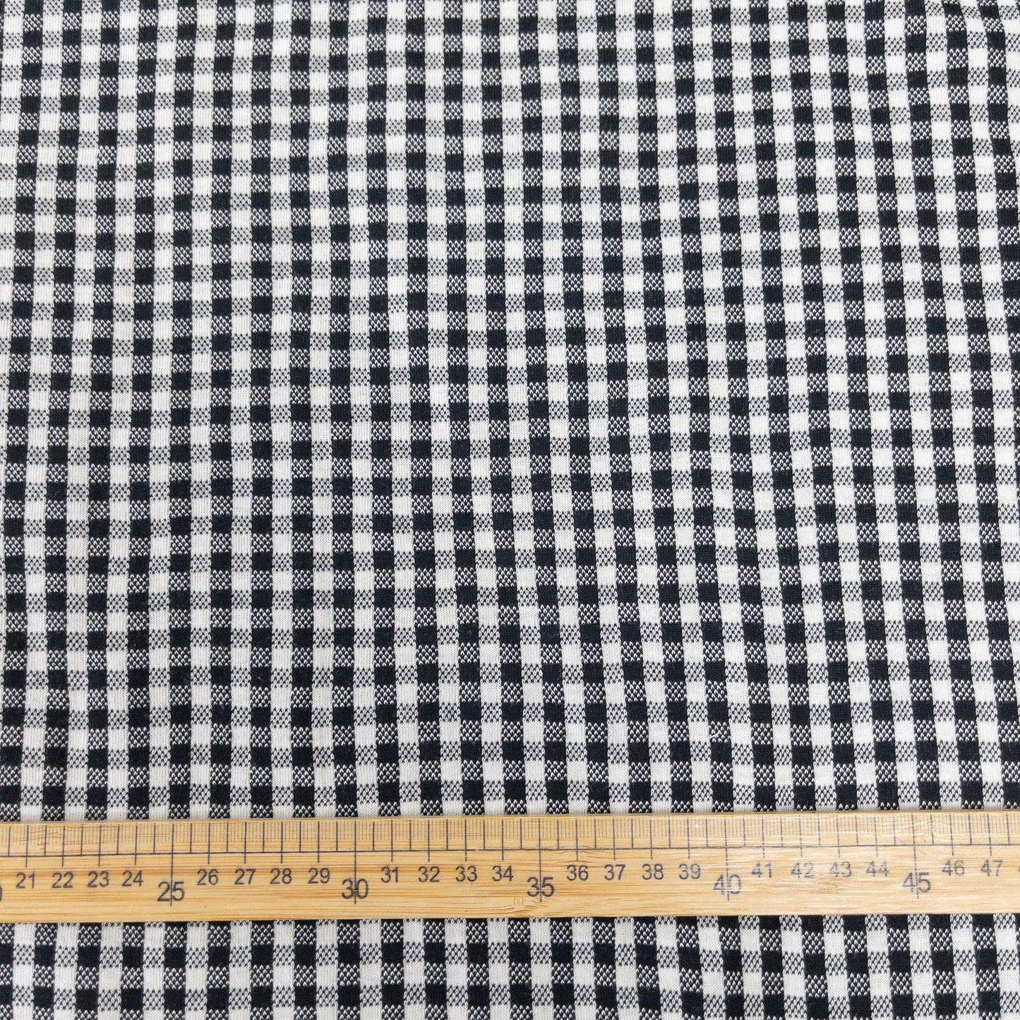 maffon | checkered black ivory格子 黑+米色 | cotton jacquard knit 雙面純棉提花針織 - 160cm