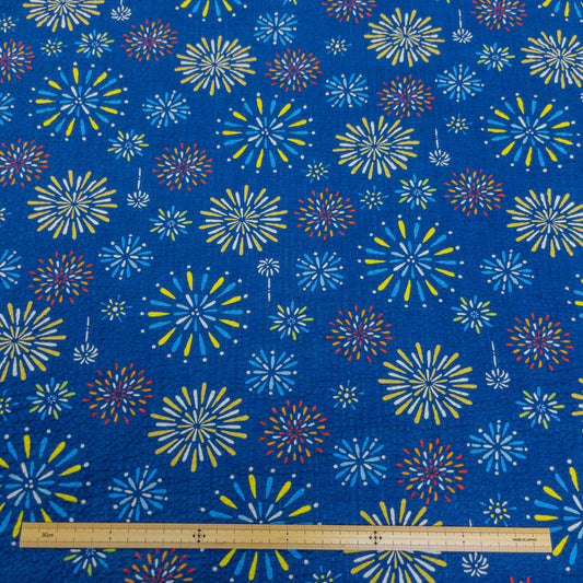 Japan | fireworks 夏祭煙花 | cotton seer sucker 泡泡棉浴衣布