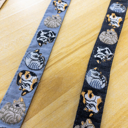 India | sleeing cats 睡貓貓 2.8cm | embroidery webbing 刺繡帶
